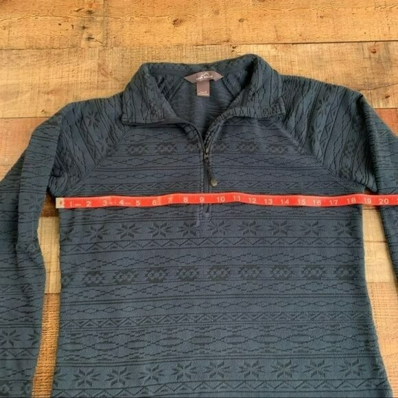 Eddie Bauer women’s quarter zip textured fleece pullover jacket - S - Picture 2 of 8